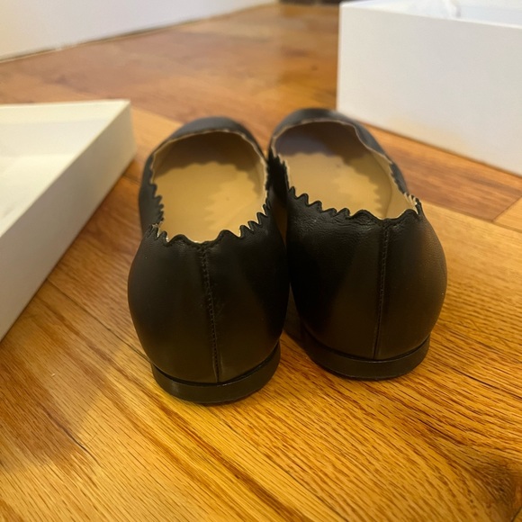 Chloe Lauren Black Leather Ballet Flats - Picture 5 of 6